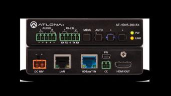 The Atlona HDVS-200 system delivers all essential AV functions with an auto-switcher, HDBaseT extender, scaler, and controller.