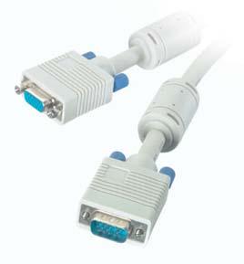 17566 Monitor connection lead, high quality 15 pin HD plug <-> 15 pin HD plug - Shielded lead - With ferrite core to minimise interference - Shielded 75 ohm video cable - 1:1 VGA connection CK
