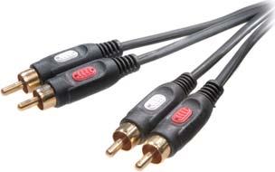 41011 RCA connection, stereo 2 x RCA plugs <-> 2 x RCA plugs - For connection of equipment with RCA sockets - Shielded plugs and leads for best sound quality 3/01-N