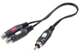 Audio www.vivanco.com RCA/RCA 3/33-N 0.2 m ctn qty. 5 EDP-No. 41025 Y adapter RCA / 2 x RCA RCA socket <-> 2 x RCA plugs - To adapt a mono RCA connection to two RCA sockets, e.g. for sub-woofer 3/36-N 1 piece ctn qty.