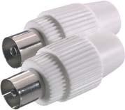 43002 Plug set for aerial lead Coax plug + coax socket -> Coax lead 4.