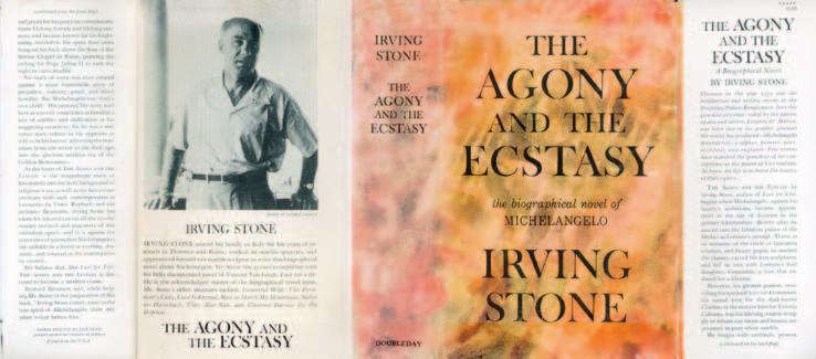 Book Cover Redesign Proposal Book Summary Objectives The Agony and the Ecstasy is a fictionalized biographical novel about Michelangelo Buonarroti written by Irving Stone.