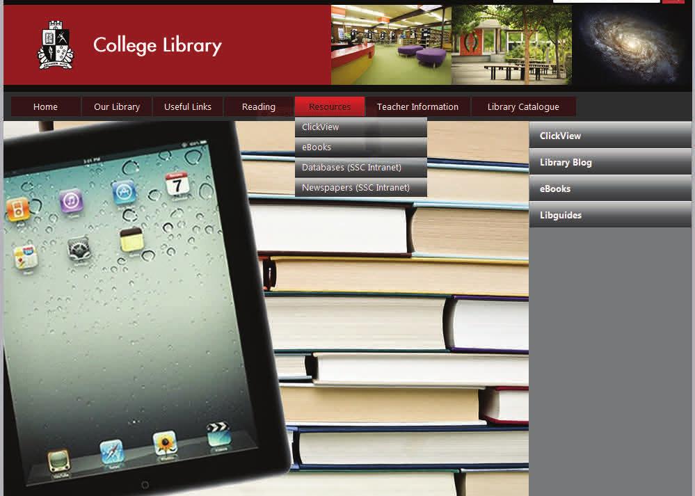 SSC Library Website The Library has its own website accessible through the Strathmore Secondary College website.
