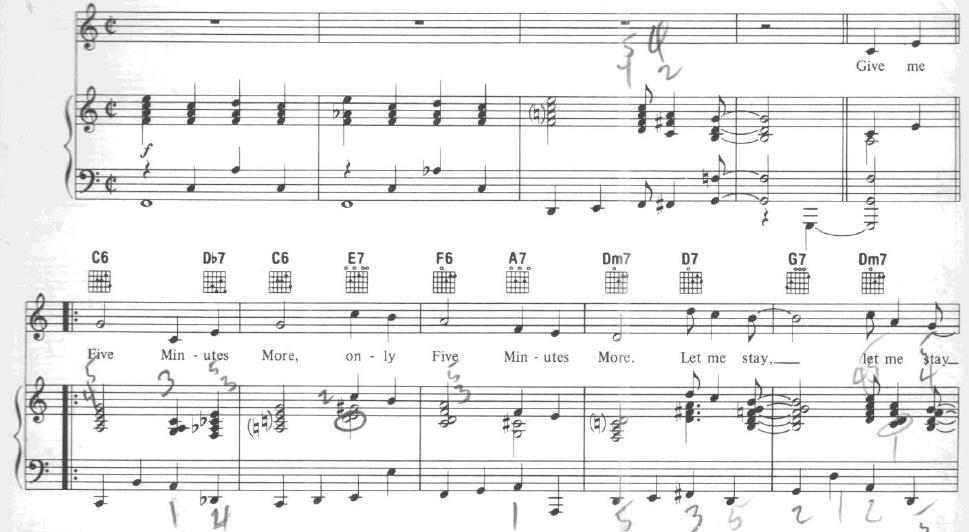 Audio file Chords Example: Five Minutes More (1946) Jule