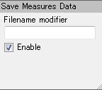 4-7. Data output 4-7.1. Save the measurement chart Check the [Save Measures Data]. The measurement values in the [Extract Spike Measures] module are saved as a CSV formatted text file.