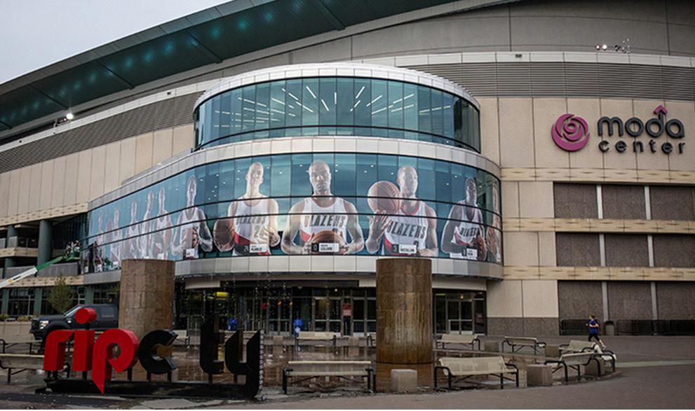 The Moda Center, in downtown Portland, is home court for the Portland Trail Blazers By Tom Schulte