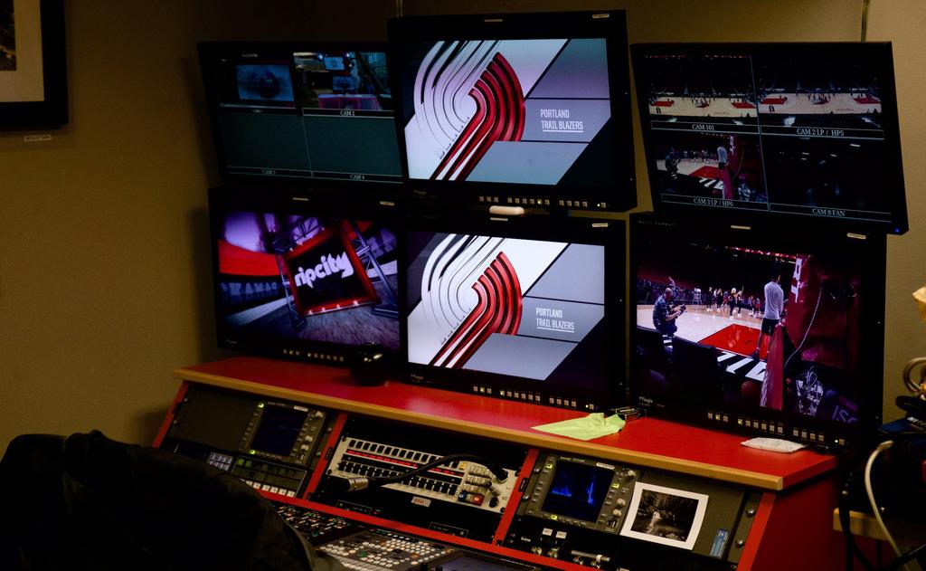 In the Blazers video match suite, their video shader color corrects the camera feed signals before they are routed to the two control rooms for switching.
