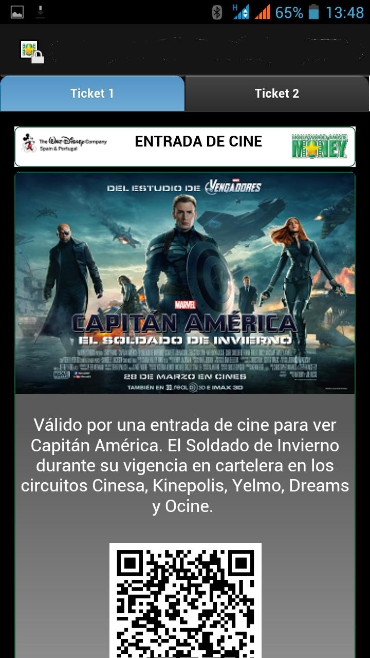 Spain Features New Mobile HMM/Spain is now featuring its mobile ticket platform, TARGOB, in a special promotion with Disney Studios and the release of the new Captain America, The Winter Soldier.