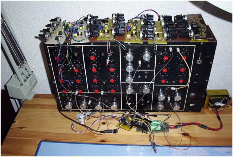 My first DIY modular synthesizer, designed and built in 1980 GS: Do you record and perform your own music?
