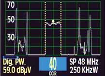 3.3.4.- Spectrum (short cut button ) If this menu is chosen, the meter passes straight to the spectrum analyzer mode.