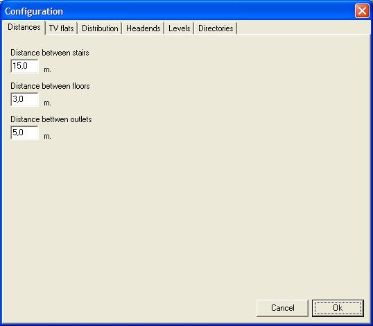 Programme configuration Programme configuration The Menu Options>configuration opens a window with six lapels with the options of programme configuration.