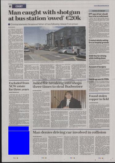 Limerick Leader Saturday West Saturday, 8 February 2014 Page: 12-10- Circulation: 19034 Area of Clip: 6800mm² IMRO gets injunction against Bourke's bar IMRO, the Irish Music Rights Organisation, was