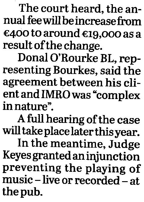 Judge Gerald Keyes was legislation told the annual licence fee had been paid in full in the it.