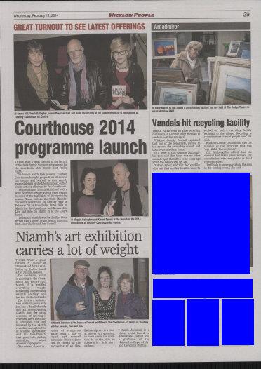 Wicklow People Wednesday, 12 February 2014 Page: 29-8- Circulation: 10050 Area of Clip: 18400mm² Staff from the