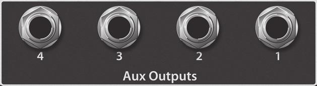 The StudioLive is equipped with four auxiliary outputs. In Section 4.4.4 and 4.4.5, we discuss in detail how to create aux mixes for monitoring and effects processing.