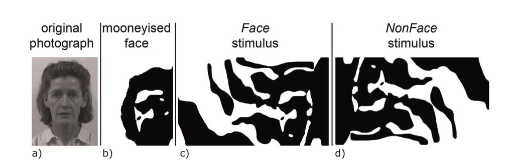 Aesthetic Aha 19 Figure Captions Figure 1 Example of a pair of stimuli with c) Face stimulus and d)