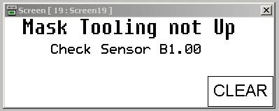2.1) fails to deactivate sensor B0.09. Check to see if the tooling jammed or if something is stopping the cylinder from completing its stroke. Clear the fault and press CLEAR button.