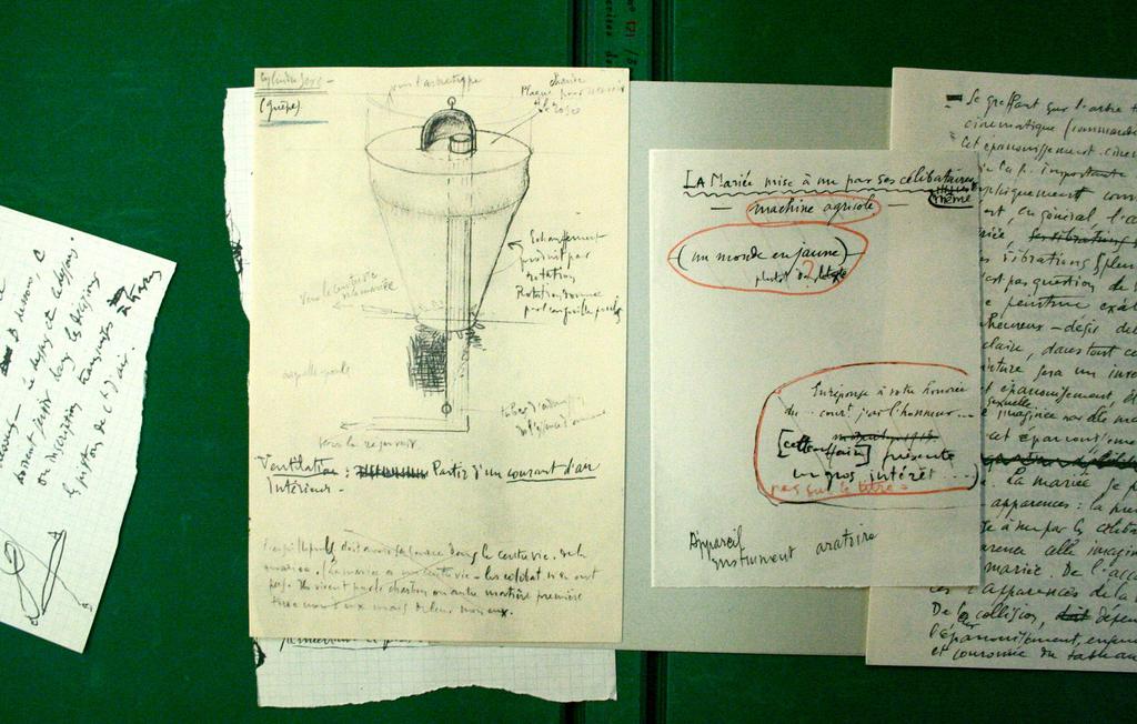 02/09 The open case of Marcel Duchamp's The Green Box [La Boite Verte],