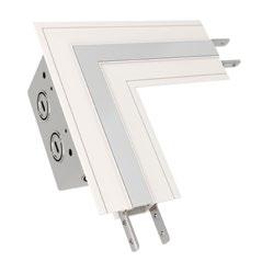 90-degree turns (with power) in Picture Frame Installations. LED (not included) bends on the side within connector to create continuous illumination on a wall or ceiling.