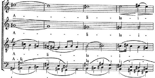 Musical particularities in Paul Constantinescu s Oratorios 295 Musical Example 13 In contrast with these procedures that focus on a thickening of the melody, Paul Constantinescu uses other