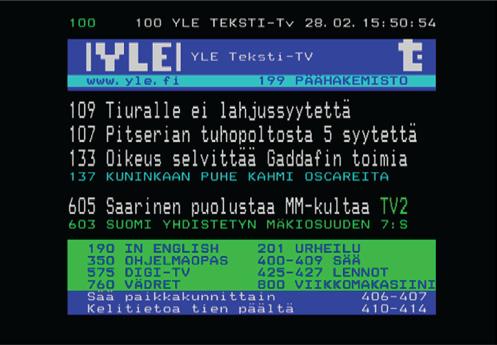 Chapter 4 >> First Time Installation and Basic Operations Viewing the Teletext To view the teletext service: 1 Press the Teletext ( ) button to display the teletext service, if present.