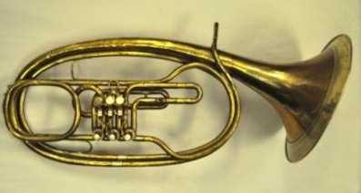 x629 Stowasswers Söhne, Graslitz Czech Eb upright horn, used in marching bands.