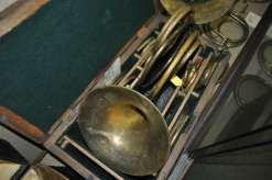 = 325 Max L = 625 62 Thomas Key, London Orchestral hand horn, in its original box (like Courtois 6) with