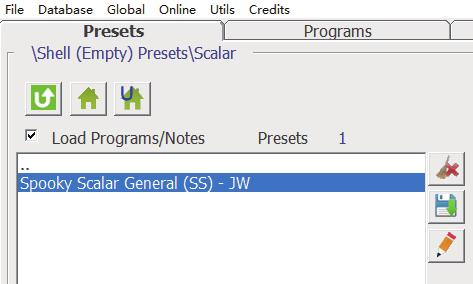 Use Spooky Scalar General (SS) - JW preset to run your scan results. Tips: 1. It is best to lie perfectly still, and only have one person in the Scalar field.