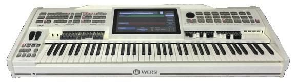 400 NEW DRUM SOUNDS The OAX-1 keyboard has the latest WERSI Digital Drum Kits and drum sample sounds.