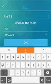 B. To Rename Luminaires Go to the the App home screen and activate the Control Panel for each luminaire (by long pressing that luminaire), click the Edit icon ( ), rename each luminaire as indicated