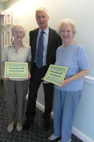 OUR SILVER SURFERS Charles Young, Chief Executive of Greenock Medical Aid Society, offered his congratulations to Bagatelle Court tenants