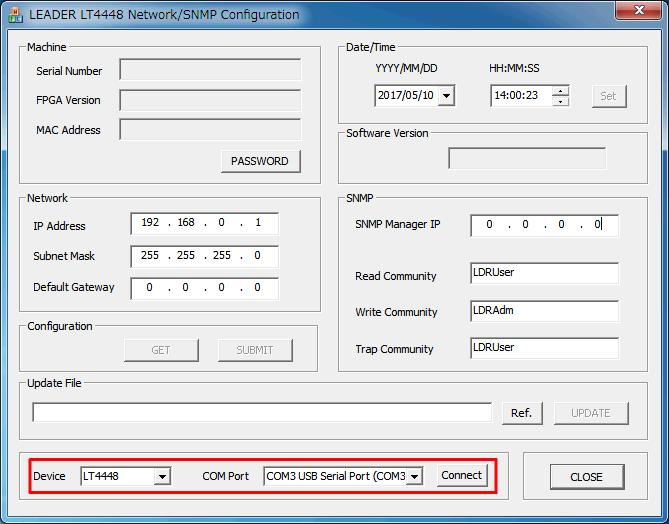 6. ETHERNET CONTROL 6.1.3 Connection To connect the LT 4448 to a PC, you must install a USB driver. Install the VCP driver provided by FTDI in advance.