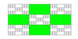 fraction of the entire rectangle is shaded?