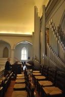 skillfully renovated the organ mechanically, repaired many pipes, especially the reed voices, and modified several