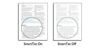 SmartTxt for a optimized reading experience SmartTxt is a sophisticated algorithm that enhances reading of text based application such as PDF documents or ebooks which usually requires more focus and