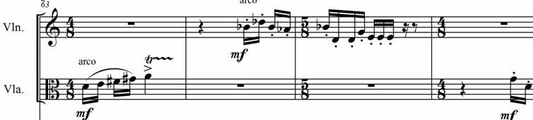Third variation, measures 63-66 The fourth variation (Andante tranquillo), placed in the middle, is the contrasting variation in terms of movement and