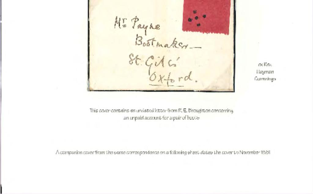 Important College cover Contains the original letter