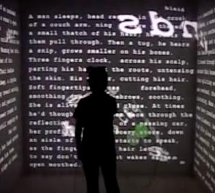 Digital Art Installations Noah Wardri-Fruin's "Screen" (2003) is an examle of digital installation art which
