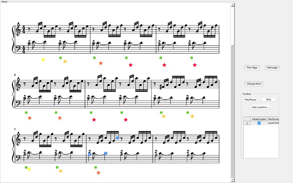 Figure 3: Screen shot of the visualisation application. [5] N. Gillian and S. Nicolls. A gesturally controlled improvisation system for piano.