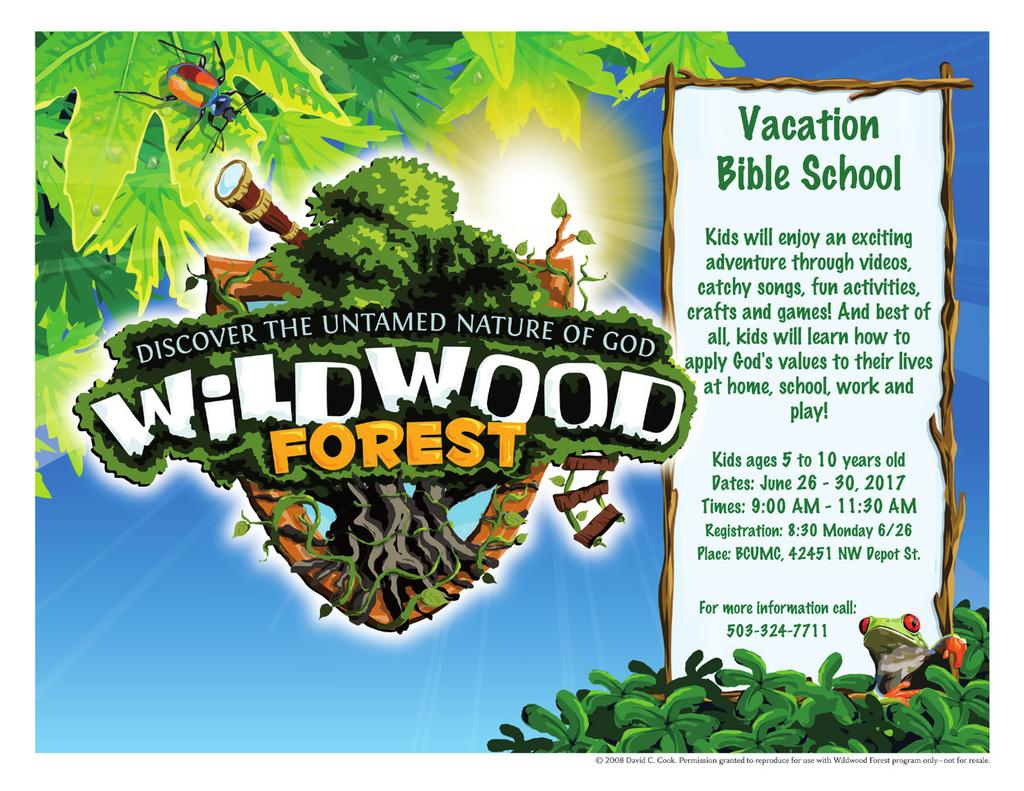 Vacation Bible Scool keeping V.B.S. in your prayers. Pray tat God would work troug us, tat His plan for tis week be realized.