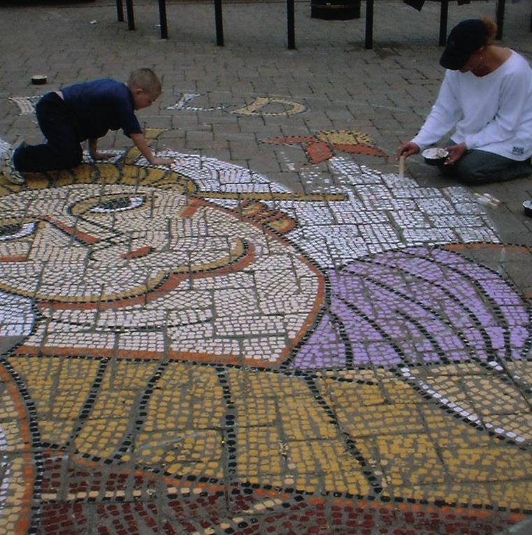 Complete a mosaic panel which is then added to whole design, and watch the giant artwork emerge. Led by Bright Bricks.