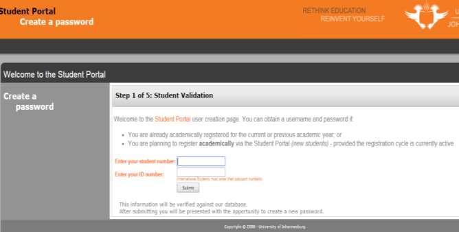 STEP 2: Click on create password students Here you