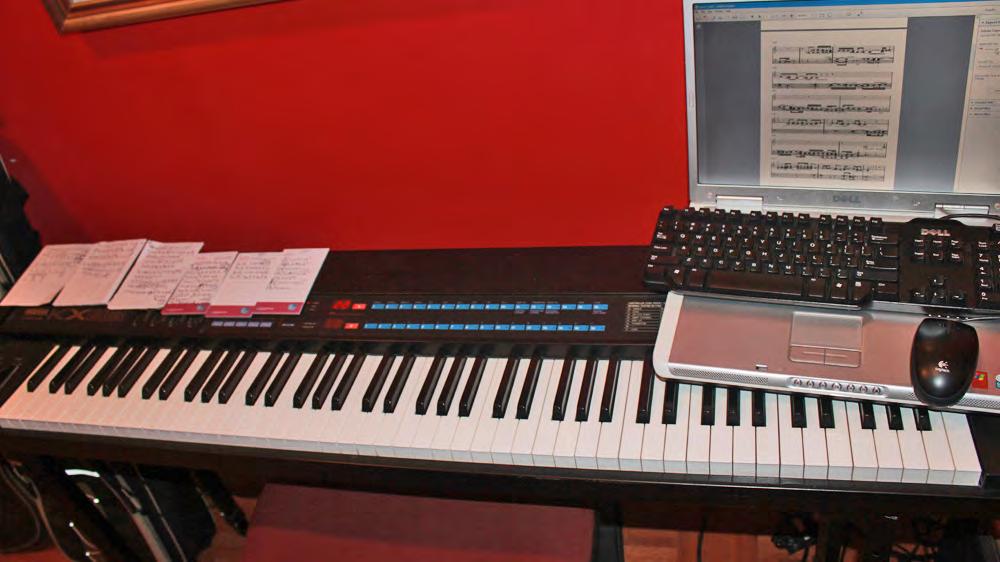 On returning to my studio I started playing the compositions on a MIDI keyboard, to work on