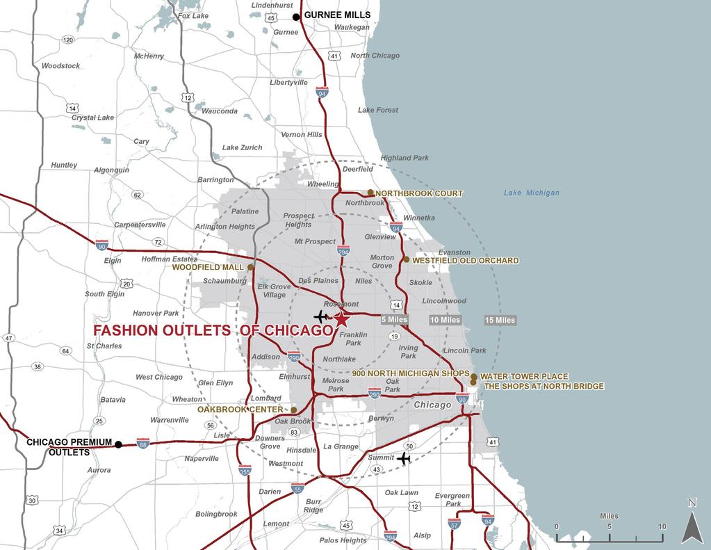 TRADE AREA MAP LEGEND FASHION OUTLETS OF CHICAGO TOTAL