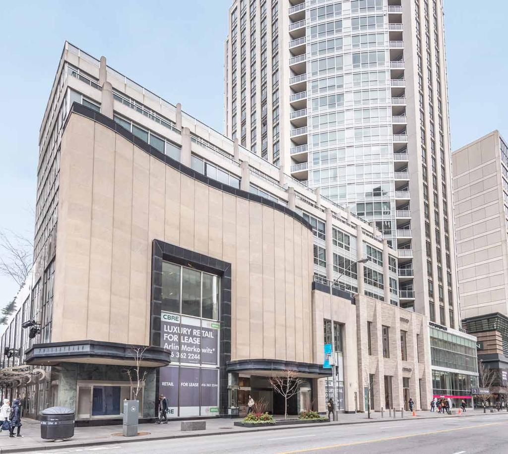 The Shops 100 Bloor at Highlights Towering Triple Height Facade Over 70 of Frontage North Side of Bloor 17 Ceiling