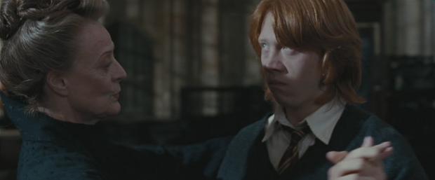 Image 16 McGonagall dancing with Ronald Weasley And it will only become even more humoristic, when Ron and Harry, apparently during a written examination for Snape, complain about the fact that they,