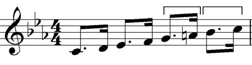 Music/P1 6 DBE/November 2015 1.6 Transcribe bar 3 of the bass part for viola at the same pitch. Use the correct clef.