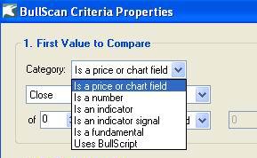 Scan Criteria Values to Compare What values can be compared?