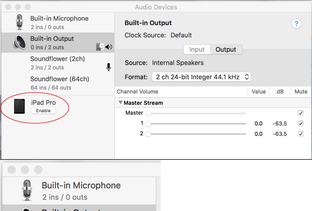 On your mac, open Audio Studio and enable your