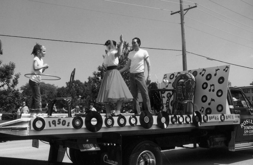 ELVIS AND ROCK AND ROLL LIVES As it is an annual tradition, the History Museum entered a float in the Rose Parade.